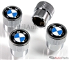 BMW Roundel Logo Chrome ABS Tire Stem Valve Caps