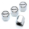 Plymouth Logo Chrome ABS Tire Valve Stem Caps