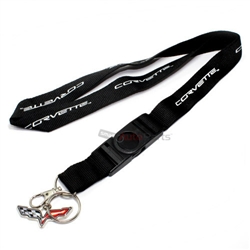 Chevy Corvette C6 Logo Lanyard and Key Chain