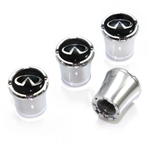 Infiniti Logo Chrome Tire Valve Stem Caps