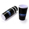 (4) Ford Classic Oval Logo Black and White Cups