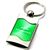 Premium Chrome Spun Wave Green Chevrolet Camaro Genuine Logo Key Chain Fob Ring
