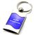 Premium Chrome Spun Wave Blue Chevrolet Camaro Genuine Logo Key Chain Fob Ring