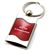 Premium Chrome Spun Wave Red Chevrolet Camaro Genuine Logo Key Chain Fob Ring