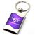 Premium Chrome Spun Wave Purple Chevy Corvette C5 Genuine Logo Key Chain Ring