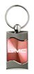 Premium Chrome Spun Wave Pink GMC Genuine Logo Emblem Key Chain Fob Ring