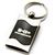 Premium Chrome Spun Wave Black Hummer H2 Genuine Logo Key Chain Fob Ring