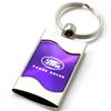 Premium Chrome Spun Wave Purple Land Range Rover Logo Key Chain Fob Ring