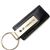 Genuine Black Leather Rectangular Chevy Corvette C3 Logo Key Chain Fob Ring