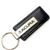 Genuine Black Leather Rectangular Silver Acura Logo Key Chain Fob Ring