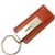 Genuine Brown Leather Rectangular Silver Acura Type S Logo Key Chain Fob Ring