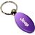 Purple Aluminum Metal Oval Jeep Logo Key Chain Fob Chrome Ring