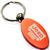 Orange Aluminum Metal Oval Jeep Grille Logo Key Chain Fob Chrome Ring