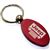 Burgundy Red Aluminum Metal Oval Jeep Grille Logo Key Chain Fob Chrome Ring