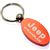 Orange Aluminum Metal Oval Jeep Wrangler Logo Key Chain Fob Chrome Ring