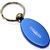 Blue Aluminum Metal Oval Chrysler Logo Key Chain Fob Chrome Ring
