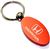 Orange Aluminum Metal Oval Honda Logo Key Chain Fob Chrome Ring