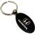 Black Aluminum Metal Oval Honda Logo Key Chain Fob Chrome Ring