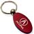 Burgundy Red Aluminum Metal Oval Acura Logo Key Chain Fob Chrome Ring