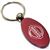 Burgundy Red Aluminum Metal Oval Nissan Logo Key Chain Fob Chrome Ring