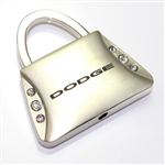 Dodge Logo Metal Purse Shape Crystal Diamond Bling Key Chain Ring