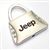Jeep Logo Metal Purse Shape Crystal Diamond Bling Key Chain Ring