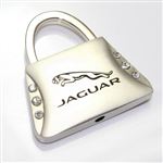 Jaguar Logo Metal Purse Shape Crystal Diamond Bling Key Chain Ring