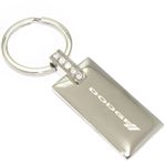 Dodge Stripes Logo Metal Chrome Rectangular Crystal Diamond Bling Key Chain