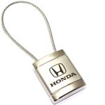 Honda Logo Metal Silver Chrome Cable Car Key Chain Ring Fob