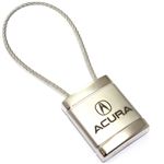 Acura Logo Metal Silver Chrome Cable Car Key Chain Ring Fob