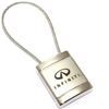 Infiniti Logo Metal Silver Chrome Cable Car Key Chain Ring Fob