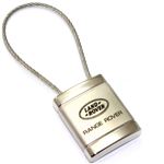 Land Range Rover Logo Metal Silver Chrome Cable Car Key Chain Ring Fob