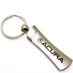 Acura Logo Metal Silver Chrome Blade Car Key Chain Ring Fob
