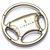 Lincoln Logo Metal Steering Wheel Shape Car Key Chain Ring Fob