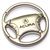 Acura Logo Metal Steering Wheel Shape Car Key Chain Ring Fob