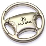 Acura Logo Metal Steering Wheel Shape Car Key Chain Ring Fob