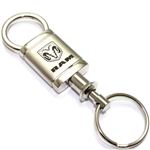 Dodge Ram Logo Metal Satin Chrome Valet Pull Apart Key Chain Ring Fob