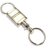 Dodge Challenger Logo Metal Satin Chrome Valet Pull Apart Key Chain Ring Fob