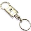 Infiniti Logo Metal Satin Chrome Valet Pull Apart Key Chain Ring Fob