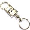 Kia Logo Metal Satin Chrome Valet Pull Apart Key Chain Ring Fob