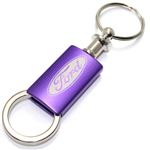 Ford Purple Logo Metal Aluminum Valet Pull Apart Key Chain Ring Fob