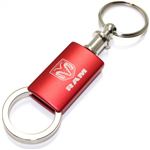 Dodge Ram Red Logo Metal Aluminum Valet Pull Apart Key Chain Ring Fob