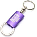 Jeep Grille Purple Logo Metal Aluminum Valet Pull Apart Key Chain Ring Fob