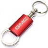 GMC Red Logo Metal Aluminum Valet Pull Apart Key Chain Ring Fob
