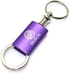Buick Purple Logo Metal Aluminum Valet Pull Apart Key Chain Ring Fob