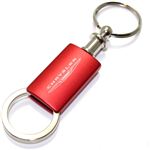 Chrysler Red Logo Metal Aluminum Valet Pull Apart Key Chain Ring Fob