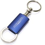 Chrysler Navy Blue Logo Metal Aluminum Valet Pull Apart Key Chain Ring Fob