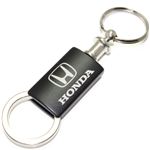 Honda Black Logo Metal Aluminum Valet Pull Apart Key Chain Ring Fob
