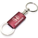 Honda Red Burgundy Logo Metal Aluminum Valet Pull Apart Key Chain Ring Fob