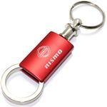 Nissan Nismo Red Logo Metal Aluminum Valet Pull Apart Key Chain Ring Fob